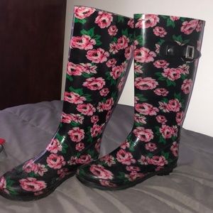 Floral Rain Boots